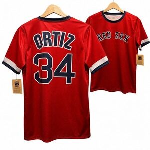 Cooperstown Boston Red Sox David Ortiz 34 MLB Fan Gear Jersey Youth L 14/16
